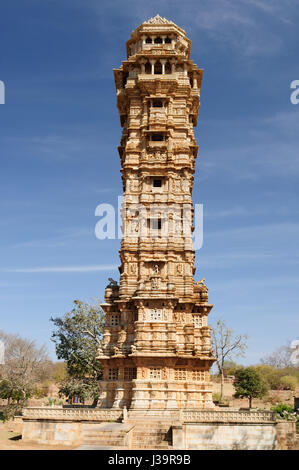 Beautifoul Fort Chittor in Chittorgarh, India. Rajasthan. Jaya Stambha Stock Photo