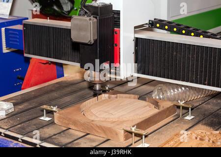 Wooden processing machine Stock Photo