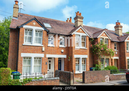 Typical brick town house in Oxford. Oxfordshire, England, UK Stock Photo