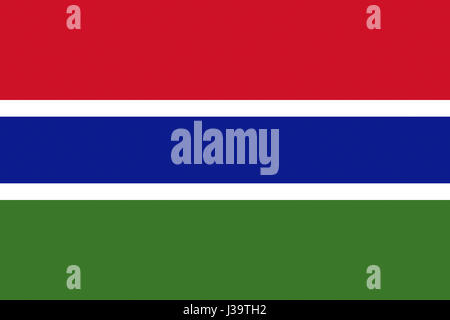 Illustration of the national flag of the Gambia Stock Photo