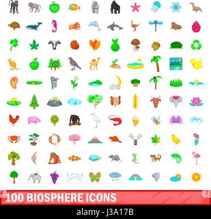 Biosphere icons set, cartoon style Stock Vector Image & Art - Alamy