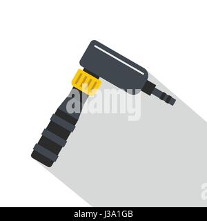 Hand draw rotary tattoo machine icon, flat style Stock Vector