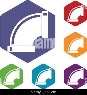 Drain pipe icons set hexagon Stock Vector Image & Art - Alamy