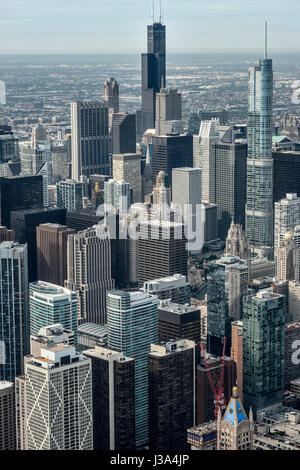 Aerial view of downtown Skyscrapers Chicago USA Stock Photo - Alamy