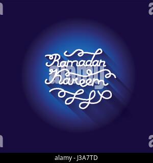 Elegant Ramadan Kareem calligraphy on blackish green 