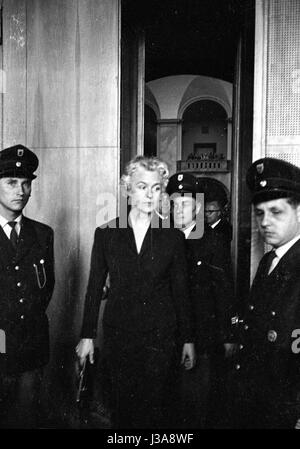 Sentencing in the Bruehne-Ferbach process in Munich, 1962 Stock Photo