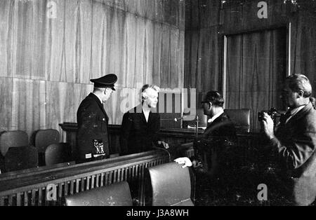 Sentencing in the Bruehne-Ferbach process in Munich, 1962 Stock Photo