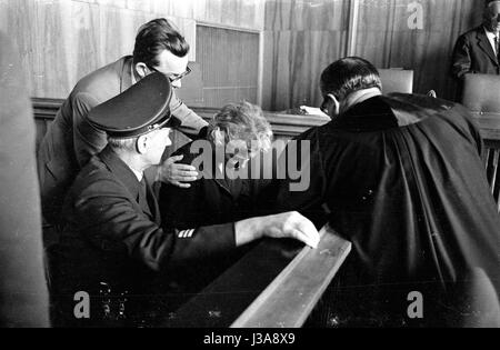 Sentencing in the Bruehne-Ferbach process in Munich, 1962 Stock Photo