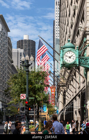 Scenic view of  Michigan Street Avenues Chicago USA Stock Photo