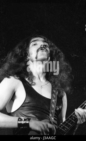 Appearance of Black Sabbath at a rock festival in Munich, 1970 Stock Photo