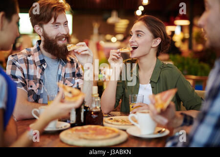 Enjoying Peaceful Evening with Friends Stock Photo