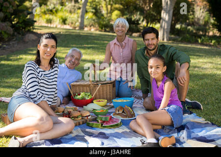 portrait-of-happy-family-having-a-picnic-stock-photo-alamy