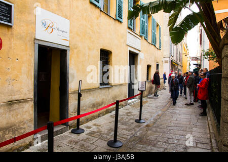 Maison Bonaparte, the ancestral home of Napoleon Bonaparte in Ajaccio, Corsica, territory of France. Stock Photo