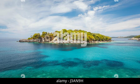 Sivota, Greece, beautiful landscapes of Agia Paraskevi island Stock Photo