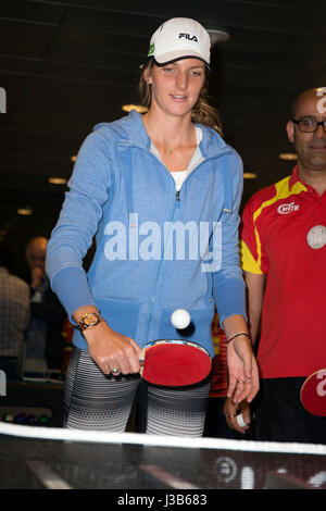 Madrid, Spain. 5th May, 2017. Karolina Pliskova during the draw of the WTA Premiere Mandatory  at the Mutua de Madrid Tennis Open, Madrid on Friday 05 May 2017 Credit: Gtres Información más Comuniación on line,S.L./Alamy Live News Stock Photo