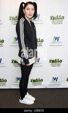 Bala Cynwyd, PA, USA. 5th May, 2017. Bishop Briggs visits Radio 104.5 performance studio in Bala Cynwyd, Pa on May 5, 2017 Credit: Star Shooter/Media Punch/Alamy Live News Stock Photo