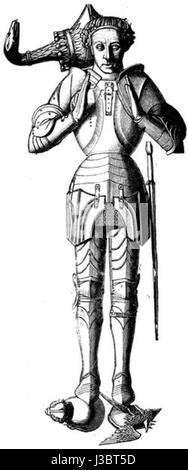 Effigy of Richard Beauchamp 5th Earl of Warwick Stock Photo