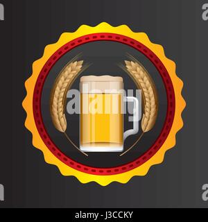 ice cold beer poster Stock Vector