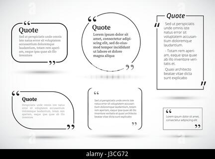 Quote blank template. Quote bubble. Empty template. Print design. Quote ...