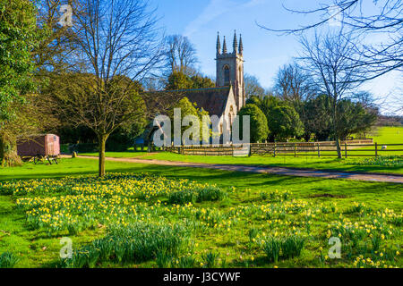 St Nicholas Church ,Chawton near Alton Hampshire. A church has stood on the site in Chawton since at least 1270 The church suffered a disastrous fire  Stock Photo