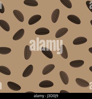 Coffee Beans Seamless Pattern Stock Vector