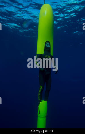 Freediving world record holder Herbert Nitsch at the training camp on Santorini, Greece Stock Photo