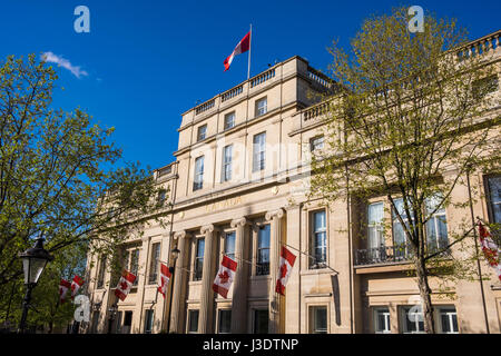 Canada House on Trafalgar Square, is the home of the High Commission of Canada in London, England, U.K. Stock Photo