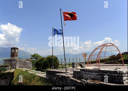 ALBANIA. Gjirokaster. 2011. Gjirokaster Castle Stock Photo