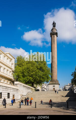 The Duke of York Column is a monument to Prince Frederick, Duke of York, the second eldest son of King George III, London, England, U.K. Stock Photo