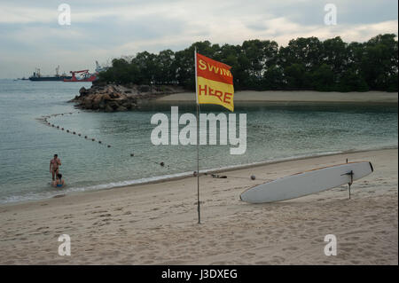 Singapore, Republic of Singapore, Asia, Siloso Beach on Sentosa Stock Photo