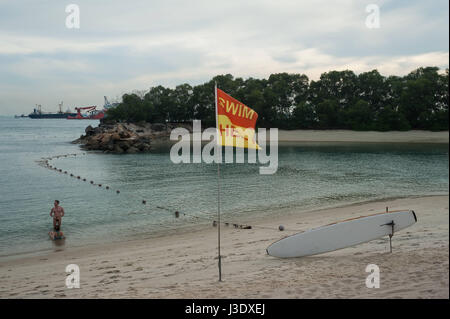 Singapore, Republic of Singapore, Asia, Siloso Beach on Sentosa Stock Photo