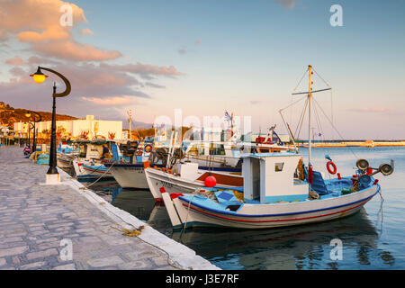 Harbour of Pythagorio town on Samos island, Greece. Stock Photo