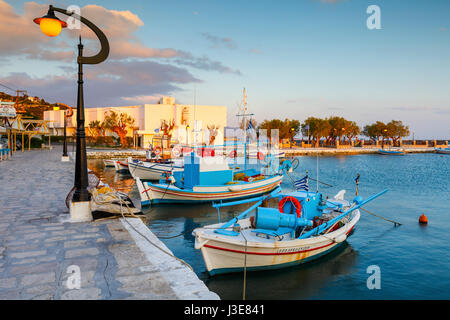 Harbour of Pythagorio town on Samos island, Greece. Stock Photo