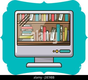 Isolated ebook inside frame design Stock Vector