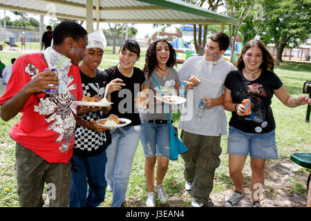 Miami Florida,Homestead,Robey George Park,Outreach Picnic,youth club,addiction abuse prevention program nonprofit,organization,drug,addiction,Hispanic Stock Photo