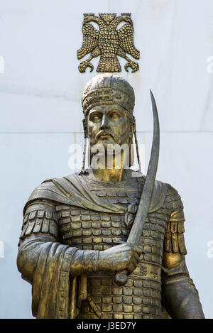 statue of Constantine XI Palaeologus in Athens Stock Photo