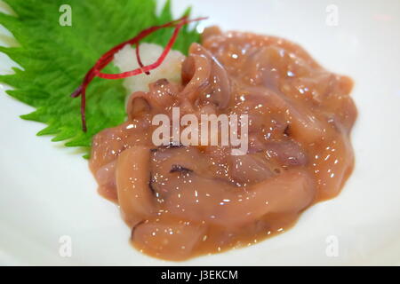 Ika No Shiokara (Salted Squid Guts), Japanese Cuisine. Stock Photo