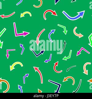 Dirrerent Colorful Arrows Seamless Pattern Stock Vector