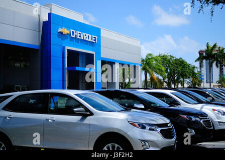 Chevrolet dealership in Fort Lauderdale Florida April.2017.  Chevrolet is a division of General Motors Stock Photo