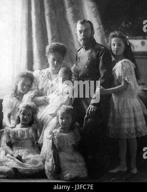 Family Tsar in 1904 Stock Photo