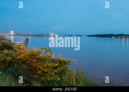 View of Mekong river, Vientiane, Laos Stock Photo