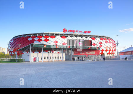 Moscow, Russia - May 03, 2017: View of Otkrytie Arena Stadium (Spartak Stadium) in Moscow Stock Photo