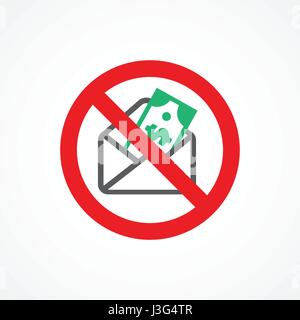 Stop corruption icon Stock Vector