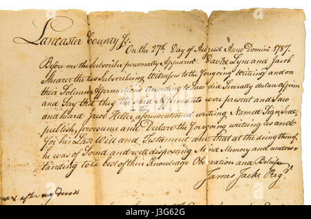 Old Handwriting Parchment Stock Photo