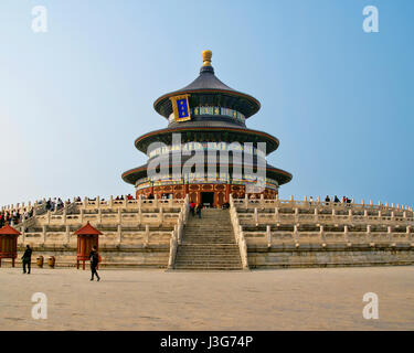 This ancient Temple of Heaven complex was constructed in the early 1400's. Stock Photo