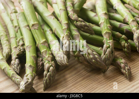 closeup to fresh raw green asparagus Stock Photo