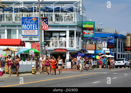 hampshire hampton beach tourists alamy usa