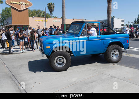 Buena Park, USA - April 30, 2017: Ford Bronco emblem on display during