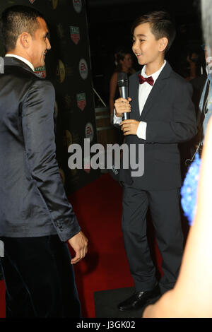 May 1, 2017. Sydney, Australia. A-League player Tim Cahill arrives on the red carpet for the Football Federation Australia’s prestigious awards evenin Stock Photo