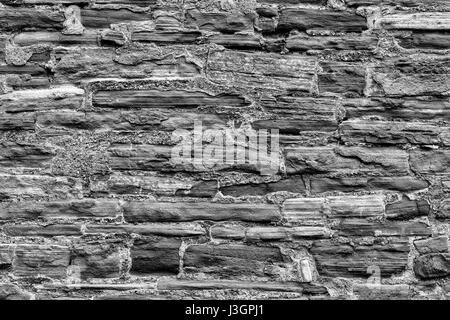 Old walls built with red sandstone from the Weserbergland, Krukenburg Castle, Helmarshausen, Bad Karlshafen, Hesse, Germany, Europe Stock Photo